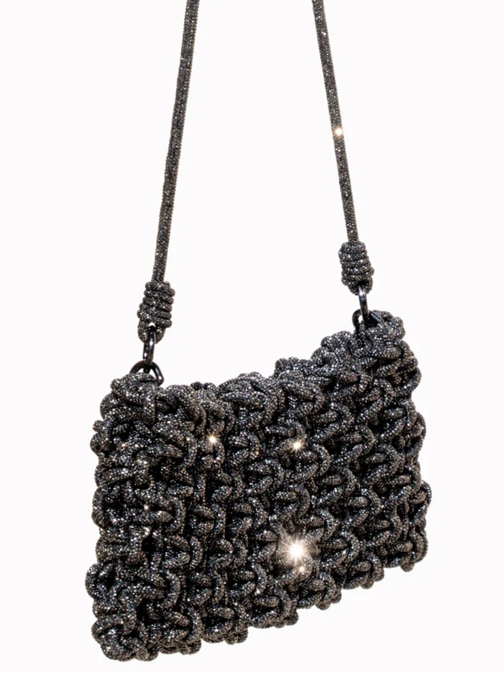 NWT Rocknot Eden 2-in-1 Clutch - Gunmetal w 30 inch Strap